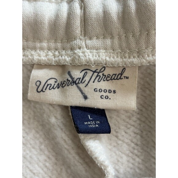 Universal Thread Women's  Cream Leisure Joggers Sweatpants Size Large Drawstring - Picture 5 of 6